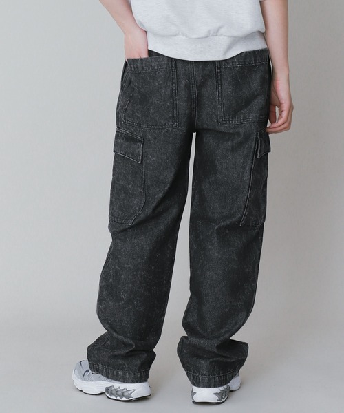 WEGO(ウィゴー)の「WEGO/デニムイージーカーゴパンツ(JUNIOR)(デニムパンツ・キッズ・コバルトブルー/ブラック系3・150/160)」の3枚目の写真