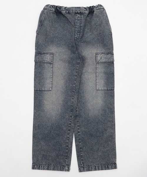 WEGO(ウィゴー)の「WEGO/デニムイージーカーゴパンツ(JUNIOR)(デニムパンツ・キッズ・コバルトブルー/ブラック系3・150/160)」の9枚目の写真