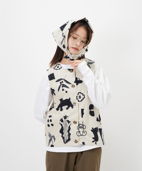 Common Noun(コモン ナウン)の「“CAT”&“DOG” Kana Akiyama コーデュロイベスト(ベスト・レディース・マルチ・M/L)」の6枚目の写真