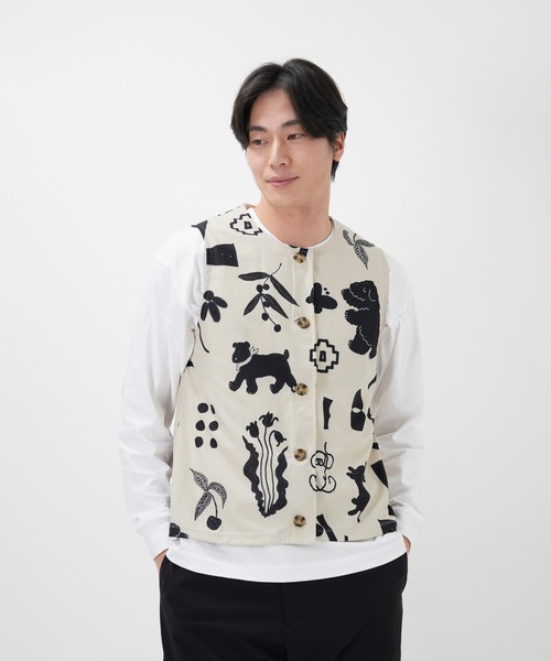 Common Noun(コモン ナウン)の「“CAT”&“DOG” Kana Akiyama コーデュロイベスト(ベスト・レディース・マルチ・M/L)」の9枚目の写真