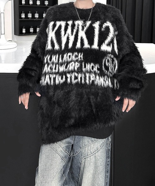 JOHNNY WOLF(ジョニーウルフ)の「POLLUX フェザーモール オーバーサイズ プルオーバー ニット(ニット/セーター・メンズ・ブラック/オフホワイト/ブラウン/ブラック系その他/イエロー/ネイビー・M/L)」の22枚目の写真