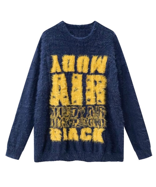 JOHNNY WOLF(ジョニーウルフ)の「POLLUX フェザーモール オーバーサイズ プルオーバー ニット(ニット/セーター・メンズ・ブラック/オフホワイト/ブラウン/ブラック系その他/イエロー/ネイビー・M/L)」の16枚目の写真