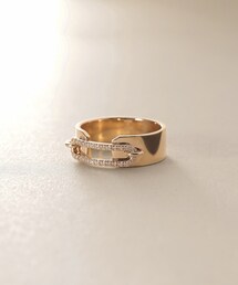 COCOSHNIK（ココシュニック）の「K10ダイヤモンド ケーブルチェーンモチーフカフ リング（リング）」