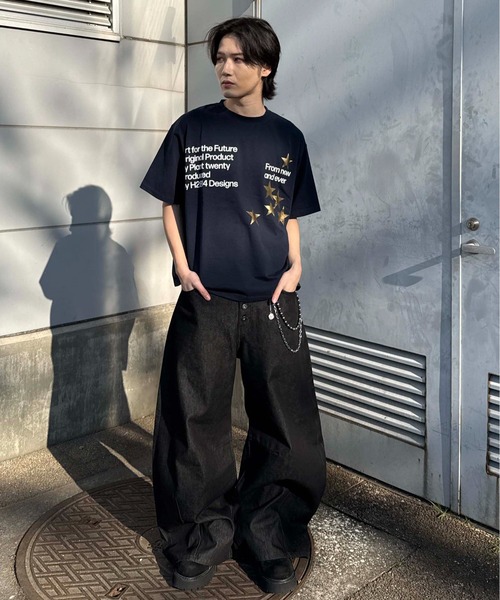 sedacle(セダクル)の「箔スタープリントTEE(Tシャツ/カットソー・レディース・レッド/オフホワイト/ネイビー/カーキ・SMALL/MEDIUM/LARGE)」の19枚目の写真