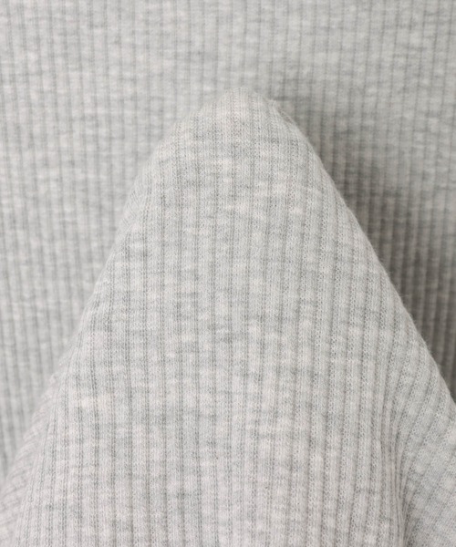 andme（アンドミー）の「セルフカットリブサムホールハーフジップ長袖トップス（Tシャツ/カットソー・レディース・杢グレー/ブラック/ダークブラウン/スミクロ/キナリ・M）」の16枚目の写真