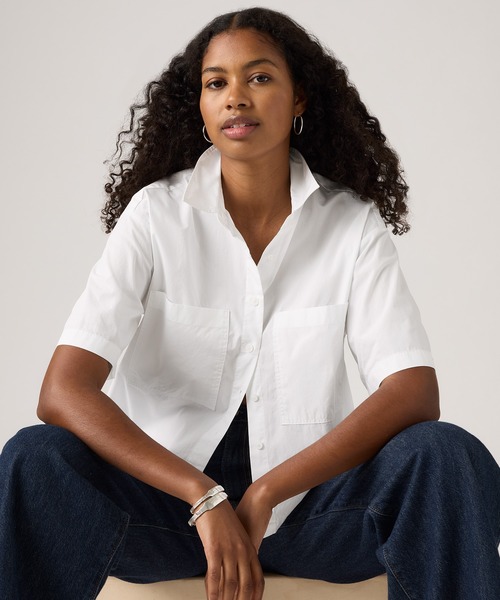 Levi's(リーバイス)の「Levi's/リーバイス HARLIE SS クロップドシャツ(シャツ/ブラウス・レディース・ホワイト・XS/S/M)」の10枚目の写真