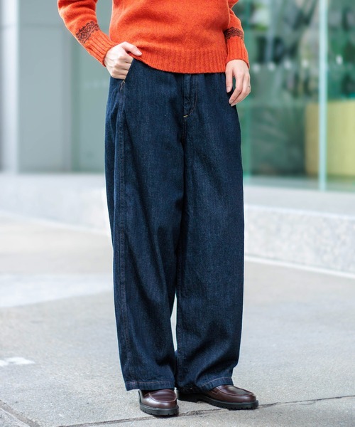D.M.G. / ディーエムジー] 11ozデニム ボリュームイージーパンツ