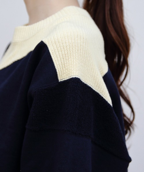 THE SHINZONE（ザ　シンゾーン）の「THE SHINZONE/シンゾーン　カラーブロックスウェット　COLOR BLOCK SWEATSHIRT（スウェット・レディース・ネイビー/ナチュラル・FREE）」の12枚目の写真