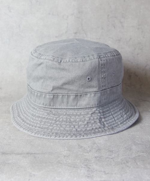 newhattan（ニューハッタン）の「NEWHATTAN Pigment Bucket Hat（ハット・メンズ・ブラウン/ネイビー/カーキ/ベージュ系その他/チャコール/グレー/オリーブ/ブラック/バーガンディー/ゴールド/ロイヤルブルー/オレンジ・FREE）」の3枚目の写真