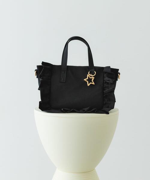 RODE SKO(ロデスコ)の「スターチャームフリルミニトートバッグ(ハンドバッグ・レディース・アイボリー/モカ/ブラック・ONE)」の3枚目の写真