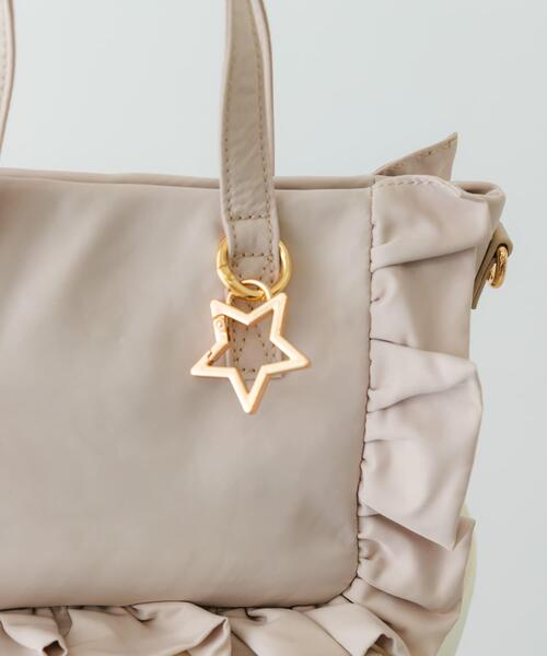 RODE SKO(ロデスコ)の「スターチャームフリルミニトートバッグ(ハンドバッグ・レディース・アイボリー/モカ/ブラック・ONE)」の15枚目の写真