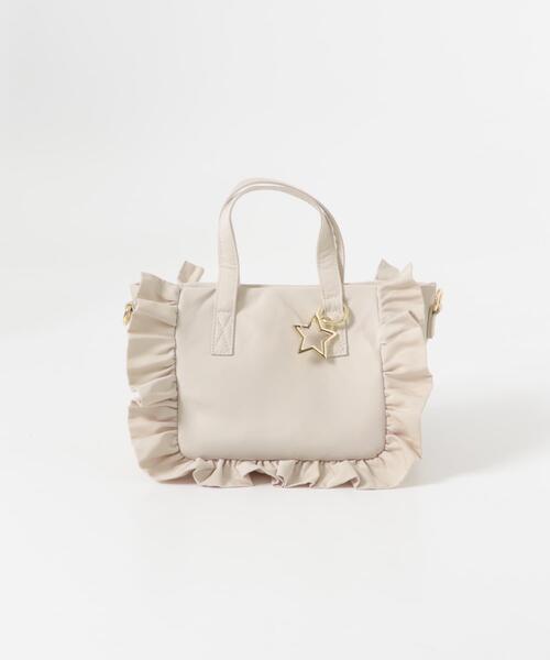RODE SKO(ロデスコ)の「スターチャームフリルミニトートバッグ(ハンドバッグ・レディース・アイボリー/モカ/ブラック・ONE)」の14枚目の写真