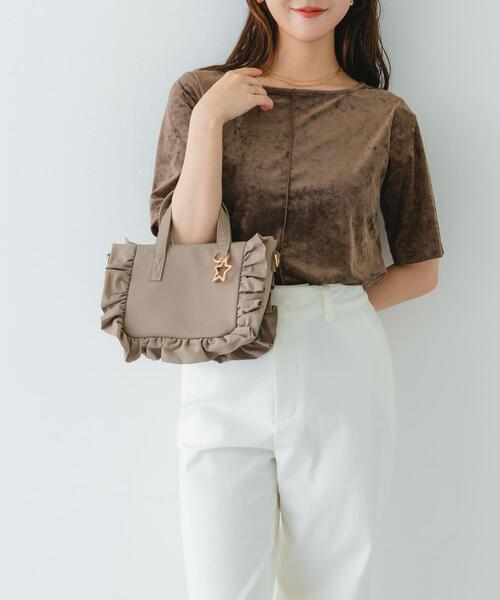 RODE SKO(ロデスコ)の「スターチャームフリルミニトートバッグ(ハンドバッグ・レディース・アイボリー/モカ/ブラック・ONE)」の22枚目の写真