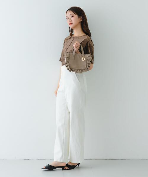 RODE SKO(ロデスコ)の「スターチャームフリルミニトートバッグ(ハンドバッグ・レディース・アイボリー/モカ/ブラック・ONE)」の21枚目の写真