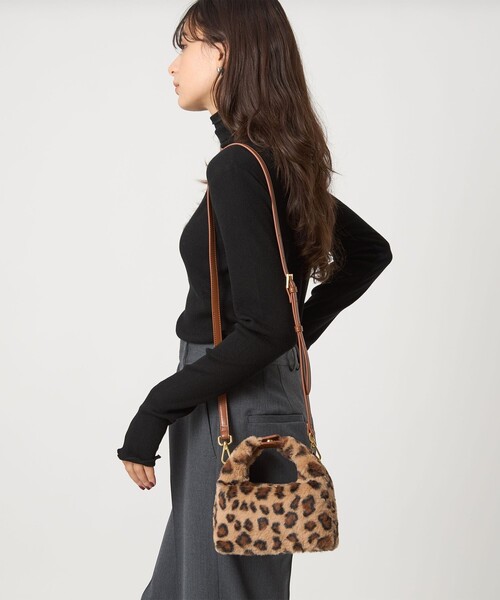 セール】【別注】＜SINBONO＞レオパード フェイクファー バッグ