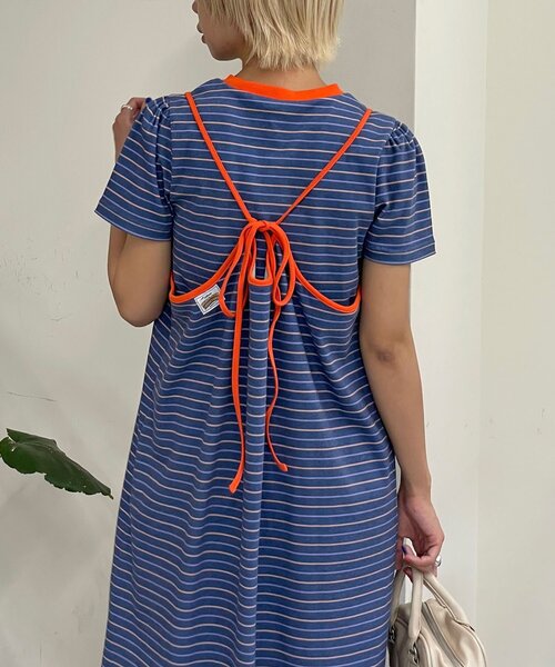 HELLO.SANFRANCISCO(ハローサンフランシスコ)の「【HELLO.SANFRANCISCO/ハローサンフランシスコ】アソート柄TEE付きキャミワンピース(ワンピース・レディース・イエロー/ネイビー/グレー・ONE SIZE)」の22枚目の写真