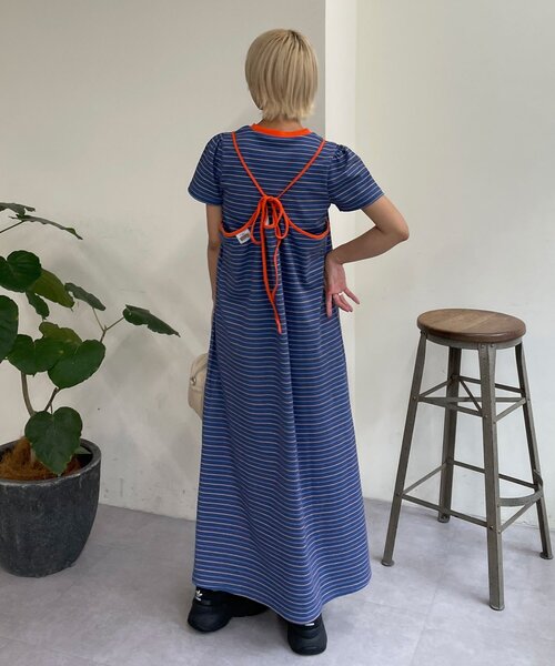 HELLO.SANFRANCISCO(ハローサンフランシスコ)の「【HELLO.SANFRANCISCO/ハローサンフランシスコ】アソート柄TEE付きキャミワンピース(ワンピース・レディース・イエロー/ネイビー/グレー・ONE SIZE)」の15枚目の写真