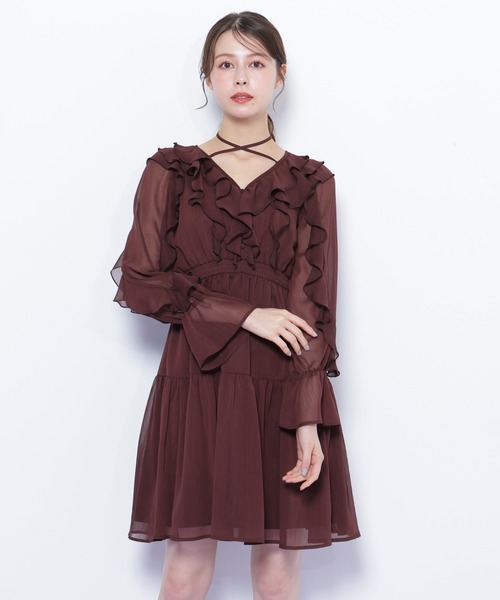 【未使用】JILTU ジルチュ　ミニ ワンピース　S ◇フリルミニワンピース（ワンピース）｜JILL by JILL STUART