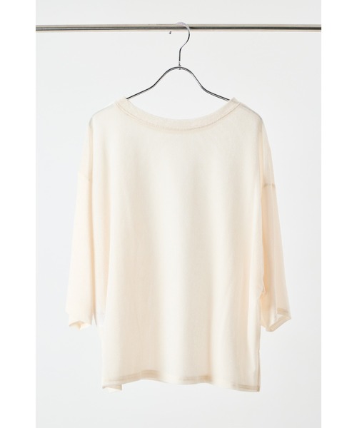 CHIGNON（シニヨン）の「【 CHIGNON / シニヨン 】ベロアメッシュプルオーバー（Tシャツ/カットソー・レディース・ブラウン/ベージュ/オフホワイト・FREE）」の4枚目の写真