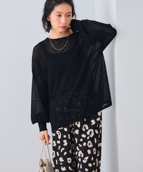 CROSS FUNCTION（クロスファンクション）の「《洗える》エブ楽 シアールーズニット＆キャミソールセット【CROSS FUNCTION/クロスファンクション】（ニット/セーター・レディース・ホワイト/ライトブルー/ブラック・LL/M/L）」の15枚目の写真