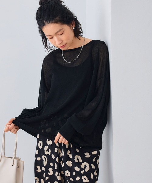 CROSS FUNCTION（クロスファンクション）の「《洗える》エブ楽 シアールーズニット＆キャミソールセット【CROSS FUNCTION/クロスファンクション】（ニット/セーター・レディース・ホワイト/ライトブルー/ブラック・LL/M/L）」の16枚目の写真