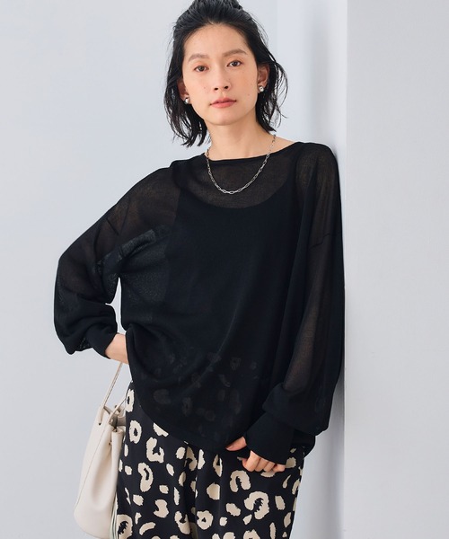 CROSS FUNCTION（クロスファンクション）の「《洗える》エブ楽 シアールーズニット＆キャミソールセット【CROSS FUNCTION/クロスファンクション】（ニット/セーター・レディース・ホワイト/ライトブルー/ブラック・LL/M/L）」の17枚目の写真