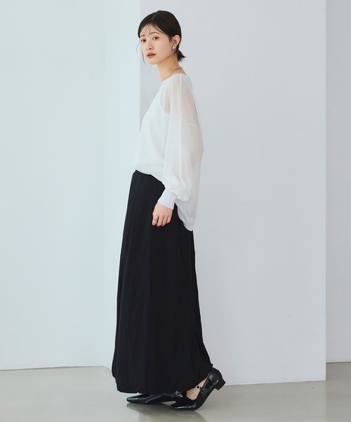 CROSS FUNCTION（クロスファンクション）の「《洗える》エブ楽 シアールーズニット＆キャミソールセット【CROSS FUNCTION/クロスファンクション】（ニット/セーター・レディース・ホワイト/ライトブルー/ブラック・LL/M/L）」の10枚目の写真