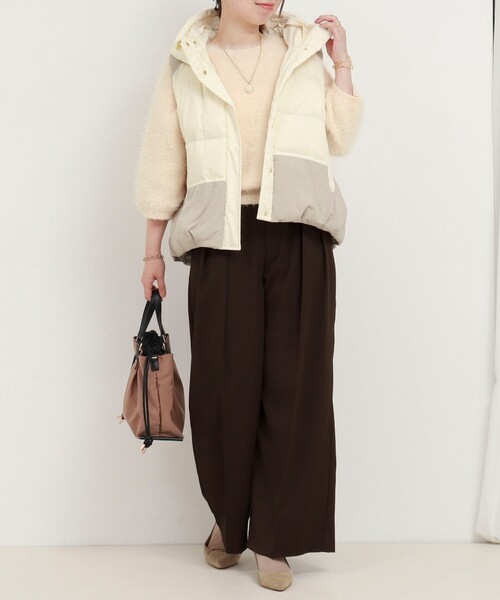 セール】エアリーフードピュアダウンベスト（ダウンベスト）｜MICO