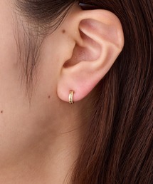 CALIN　STANDARD（カリンスタンダード）の「◆金属アレルギー対応◆◆made in japan◆【純金厚メッキ】　ダブルライン　極小ミニマル　ループフィットイヤリング（イヤリング・レディース）」