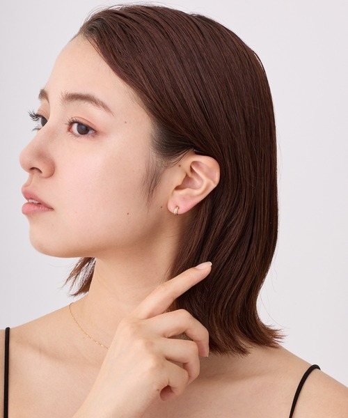 CALIN STANDARD(カリンスタンダード)の「◆金属アレルギー対応◆◆made in japan◆【純金厚メッキ】 ダブルライン 極小ミニマル ループフィットイヤリング(イヤリング・レディース・シルバー/ゴールド/ピンクゴールド・FREE)」の8枚目の写真