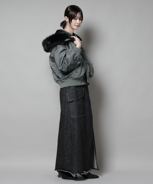 upperhights(アッパーハイツ)の「upper hights/THE U-2 HOODIE ARMY(MA-1・レディース・カーキ・1)」の7枚目の写真