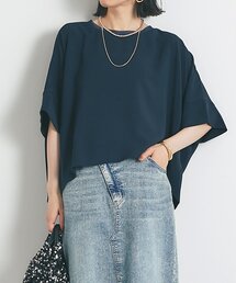 un dix cors | 《接触冷感・速乾・セットアップ可》ハイストレッチカルゼワッシャーコクーンブラウス(シャツ/ブラウス)