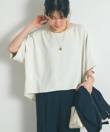 un dix cors | 《接触冷感・速乾・セットアップ可》ハイストレッチカルゼワッシャーコクーンブラウス(シャツ/ブラウス)