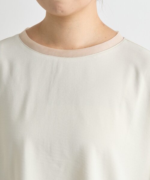 un dix cors（アンディコール）の「《接触冷感・速乾・セットアップ可》ハイストレッチカルゼワッシャーコクーンブラウス（シャツ/ブラウス・レディース・ホワイト/モカ/ネイビー・FREE）」の7枚目の写真