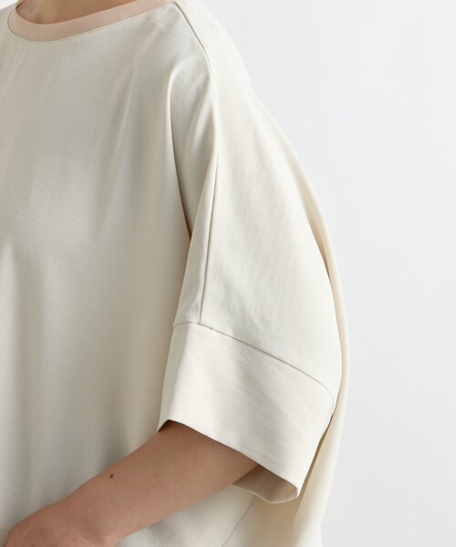 un dix cors（アンディコール）の「《接触冷感・速乾・セットアップ可》ハイストレッチカルゼワッシャーコクーンブラウス（シャツ/ブラウス・レディース・ホワイト/モカ/ネイビー・FREE）」の9枚目の写真