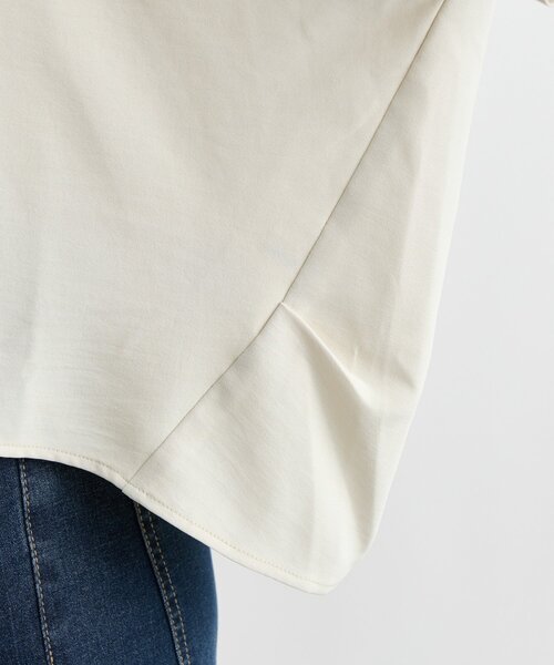 un dix cors（アンディコール）の「《接触冷感・速乾・セットアップ可》ハイストレッチカルゼワッシャーコクーンブラウス（シャツ/ブラウス・レディース・ホワイト/モカ/ネイビー・FREE）」の12枚目の写真