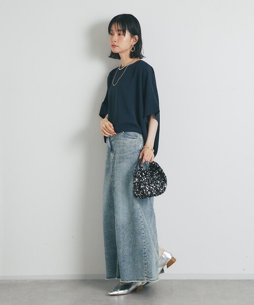 un dix cors（アンディコール）の「《接触冷感・速乾・セットアップ可》ハイストレッチカルゼワッシャーコクーンブラウス（シャツ/ブラウス・レディース・ホワイト/モカ/ネイビー・FREE）」の19枚目の写真