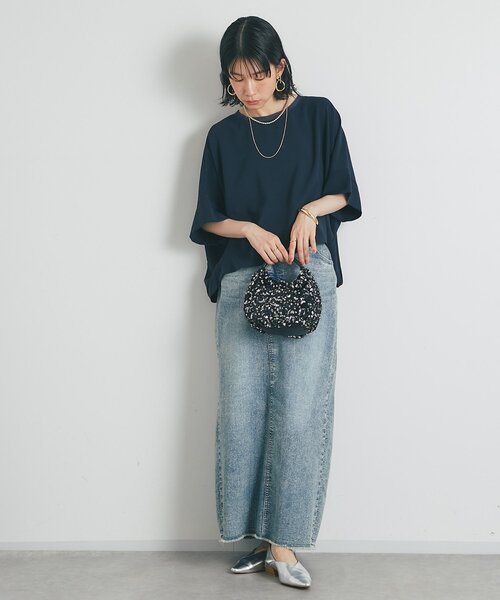 un dix cors（アンディコール）の「《接触冷感・速乾・セットアップ可》ハイストレッチカルゼワッシャーコクーンブラウス（シャツ/ブラウス・レディース・ホワイト/モカ/ネイビー・FREE）」の21枚目の写真