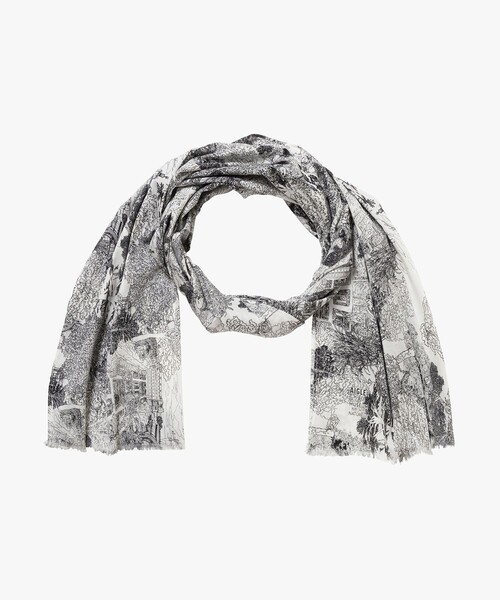 AIGLE（エーグル）の「【国立自然史博物館】 ストール（ストール/ショール・レディース・モスグリーン/ホワイト・FREE）」の7枚目の写真