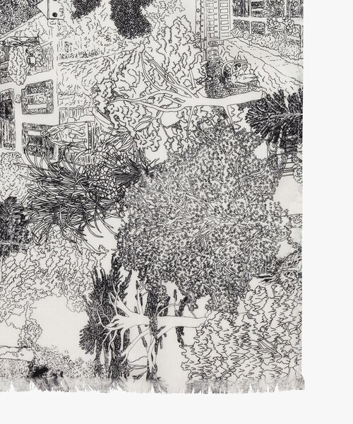 AIGLE（エーグル）の「【国立自然史博物館】 ストール（ストール/ショール・レディース・モスグリーン/ホワイト・FREE）」の10枚目の写真