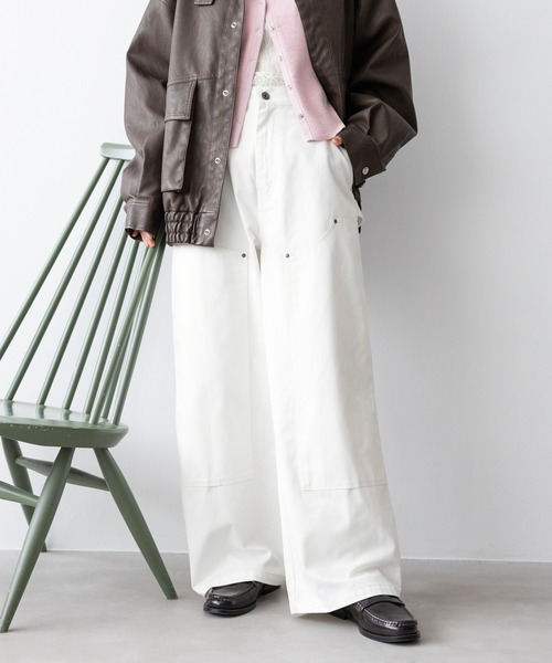 RAGEBLUE（レイジブルー）の「ダブルニーワイドペインターパンツ（チノパンツ・レディース・ホワイト/ブラック/ブラウン・FREE）」の20枚目の写真