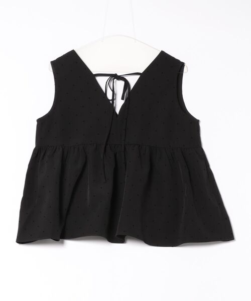 COCODEAL ドットフロッキーペプラムシャツ