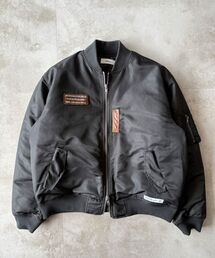 ミリタリージャケット（ブラック/黒色系・ブランドロゴ）ファッション