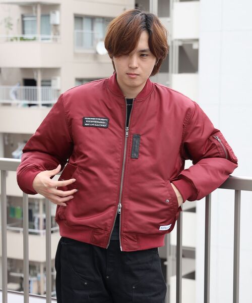 セール】【FFEIN（フェイン）】レザーパッチコンパクトMA-1 / MA-1