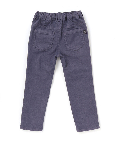 BeBe Petits Pois Vert（ベベプチポワヴェール）の「【店舗限定】花パッチワークカラーデニムロングパンツ（デニムパンツ・キッズ・ピンク/ネイビー・150cm/130cm/140cm/100cm/120cm/110cm）」の3枚目の写真