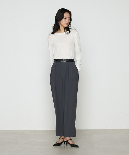 K.T KIYOKO TAKASE(キヨコタカセ)の「さらさらコットンKONAYUKIテレコ プルオーバー(Tシャツ/カットソー・レディース・ホワイト・FREE)」の3枚目の写真