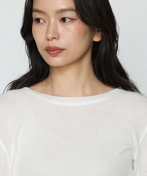 K.T KIYOKO TAKASE(キヨコタカセ)の「さらさらコットンKONAYUKIテレコ プルオーバー(Tシャツ/カットソー・レディース・ホワイト・FREE)」の8枚目の写真