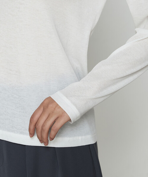 K.T KIYOKO TAKASE(キヨコタカセ)の「さらさらコットンKONAYUKIテレコ プルオーバー(Tシャツ/カットソー・レディース・ホワイト・FREE)」の9枚目の写真