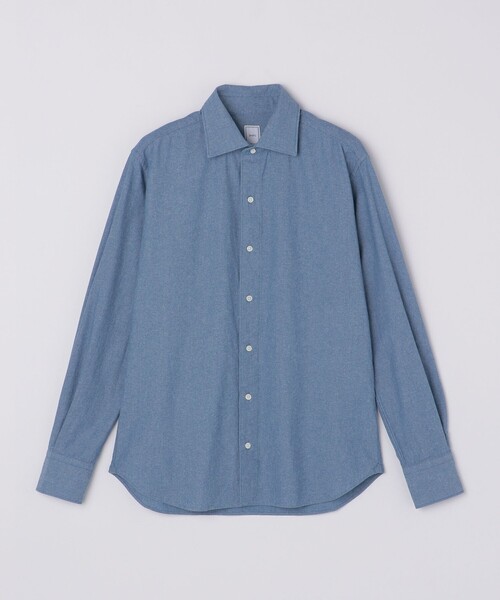 SHIPS（シップス）の「SHIPS: ウォッシュド ダンガリー シャツ（シャツ/ブラウス・メンズ・ライトブルー/ネイビー・SMALL/MEDIUM/LARGE/X-LARGE）」の2枚目の写真