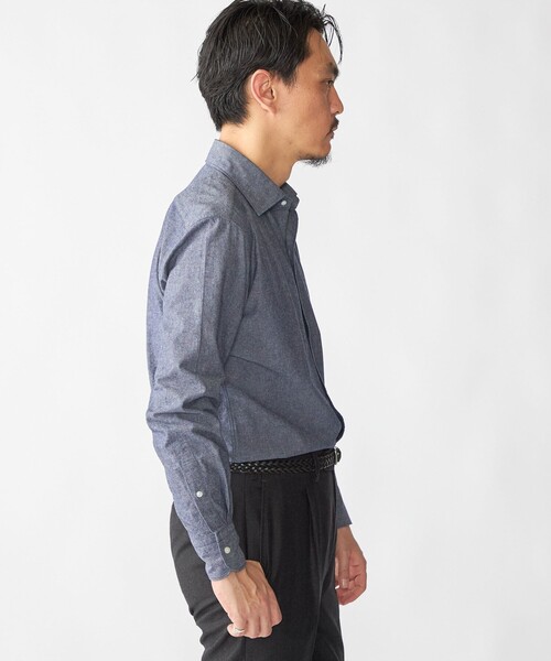 SHIPS（シップス）の「SHIPS: ウォッシュド ダンガリー シャツ（シャツ/ブラウス・メンズ・ライトブルー/ネイビー・SMALL/MEDIUM/LARGE/X-LARGE）」の5枚目の写真